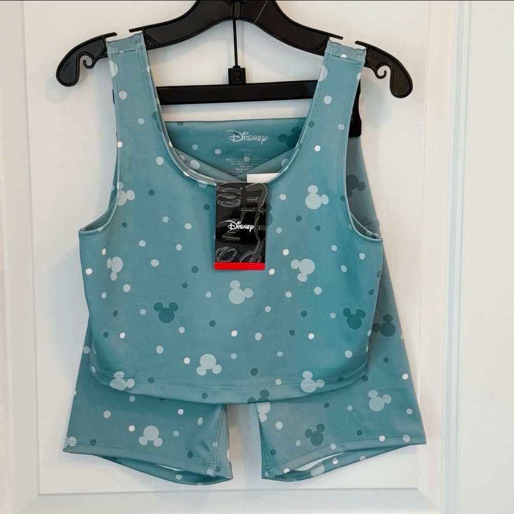 Mickey Mouse matching athletic top & shorts XS - Picture 2 of 6